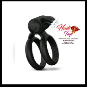 Vibrating Cock Ring with Double Ring