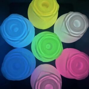 Rose Vibrator G-spot Dildo Vibe Sucker Sex-toys Women (Glow In The Dark) 7 Colors